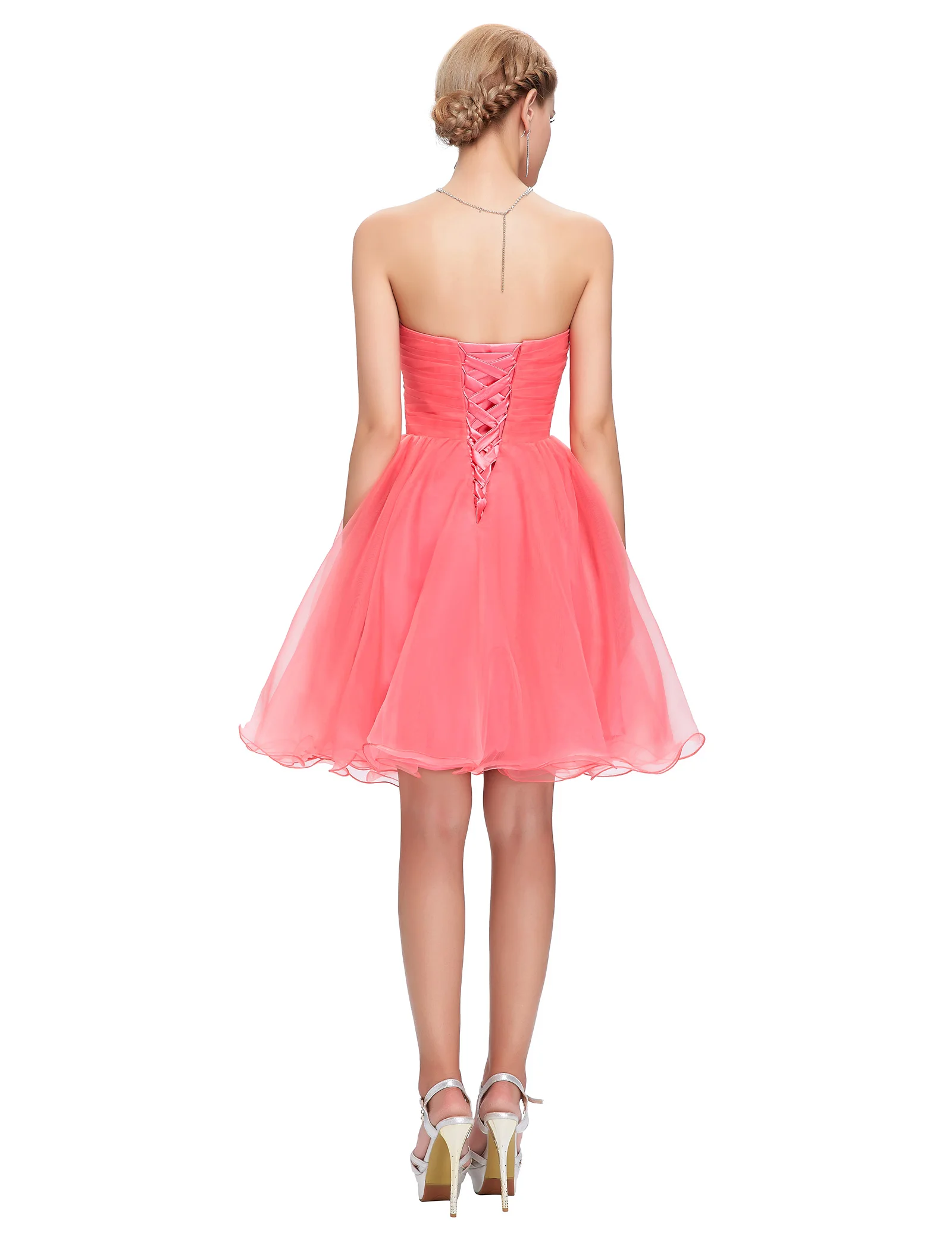 Purple Short Wedding Party Bridesmaid Dress