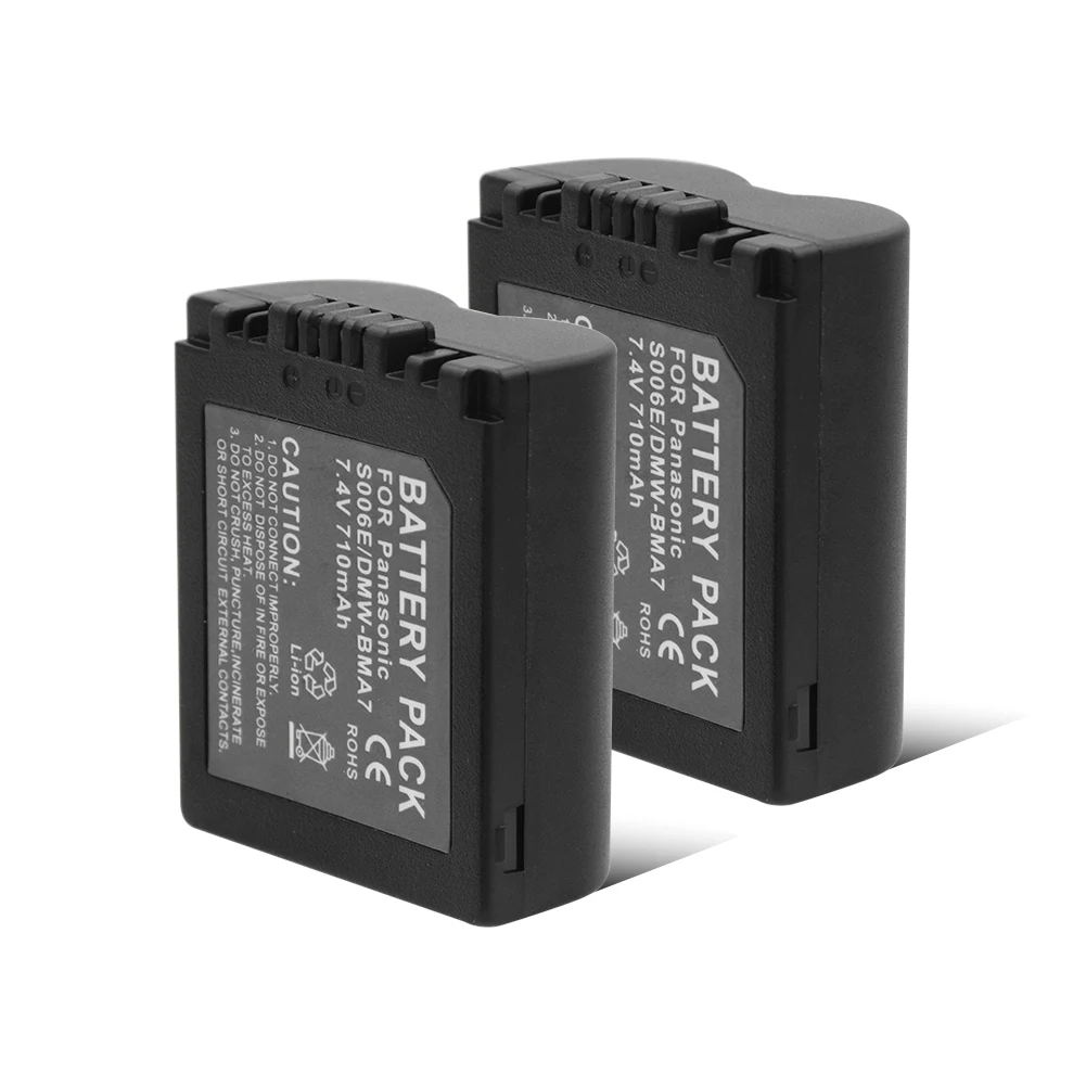 

2pcs CGA-S006 S006E Li-ion CGR-S006E DMW-BMA7 Camera Battery CGR-S006A For Panasonic DMC-FZ7 FZ8 FZ18 FZ28 FZ30 FZ38 FZ35 FZ50