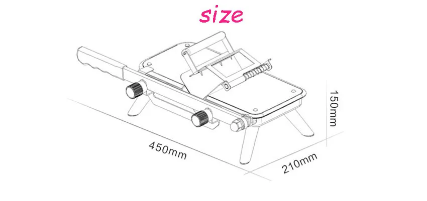 ST209 измельчитель мороженого мяса бытовой резак для мяса мясо Roll Slicer небольшой говядины рубанок ручная овощерезка Hot Pot Slicer