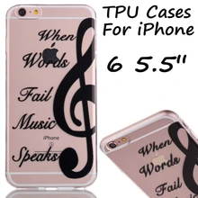 Ultrafino nota musical Pintura TPU Macio Casos de Telefone Celular Caso para iphone 5c 5s 6 6 s mais sacos de telefone tampa traseira