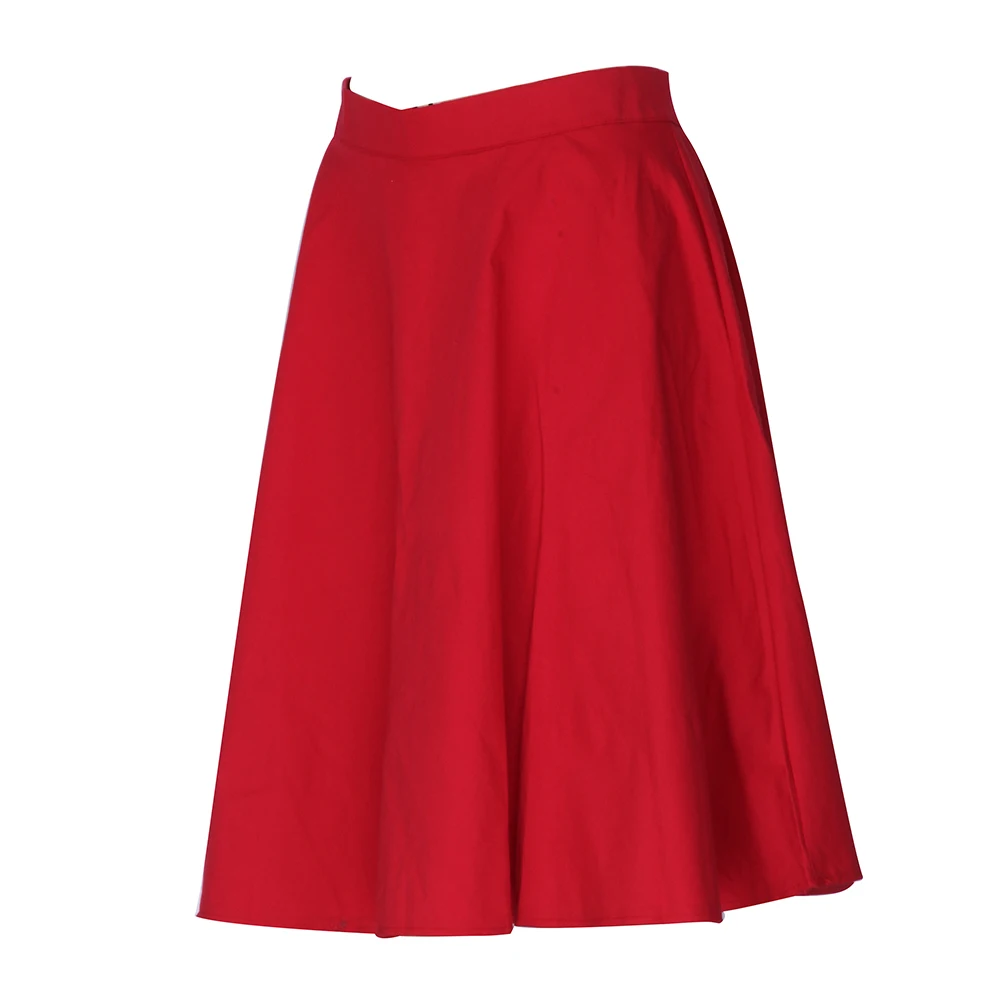 Модные женские винтажные с высокой талией, большие качели одноцветные юбки размера плюс L~ 4XL, деловая юбка для офиса, вечерние юбки для клуба