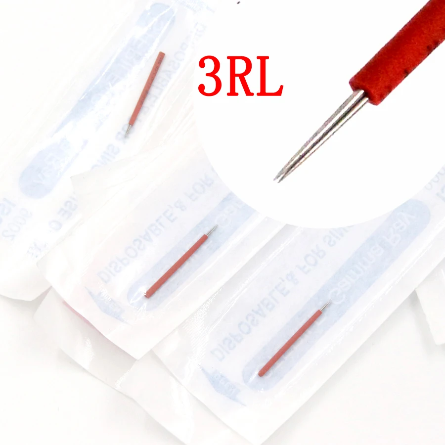 20pcs 3 Round needles for manual pen Semi permanent makeup fog needle r3 microblading eyebrow | Красота и здоровье