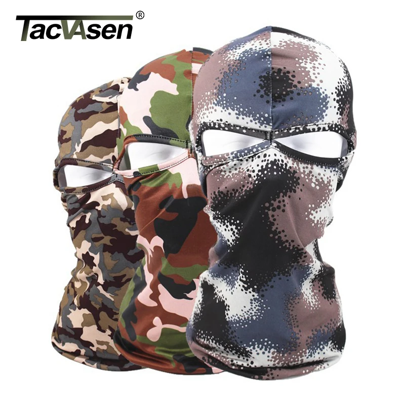 

TACVASEN Summer Camouflage Balaclava Hood Headwear Military Tactical Helmet Face Mask Hike Fish Motorcycle Face Masks Airsoft