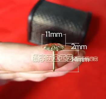 

Chrysanthemum 11*17mm gold color bubble iron nail sofa Upholstery Nail Jewelry Gift Wine Case Box Sofa Decorative Tack