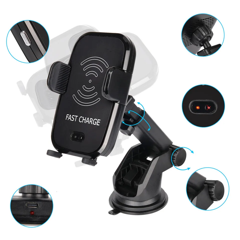 10W Wireless Car Charger For iphone X 8 plus 02