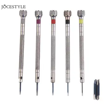 

5 PCS Silver Clock Watch Tools Parts Mini Tone Screwdriver Clock Multi Size Band Removal Mini Silver Link Pins Watchmakers Tool