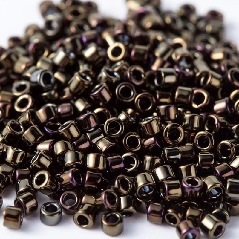 DB7 (2)Taidian Delica Beads 110 Miyuki Seedbeads Handmade Jewelry Finding Making Metallic Dark Kaspberry DB12 35gramslot