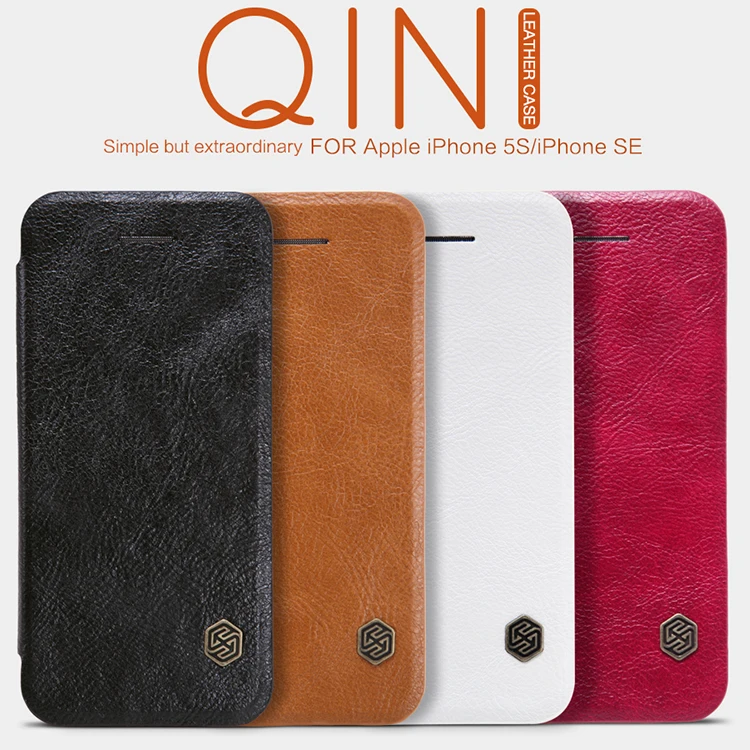 bilder für Ursprünglicher Nillkin Qin Serie Handy Ledertaschen Tasche für iPhone 5 5 S 5SE Luxus Leder Flip Fall bilder für Ursprünglicher Nillkin Qin Serie Handy Ledertaschen Tasche für iPhone 5 5 S 5SE Luxus Leder Flip Fall
