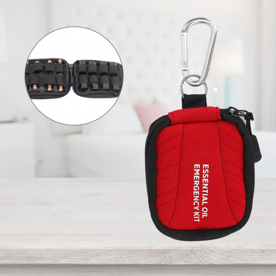 

16 Slots Portable Neoprene Essential Oil Bottle Storage Bag Organizer Container