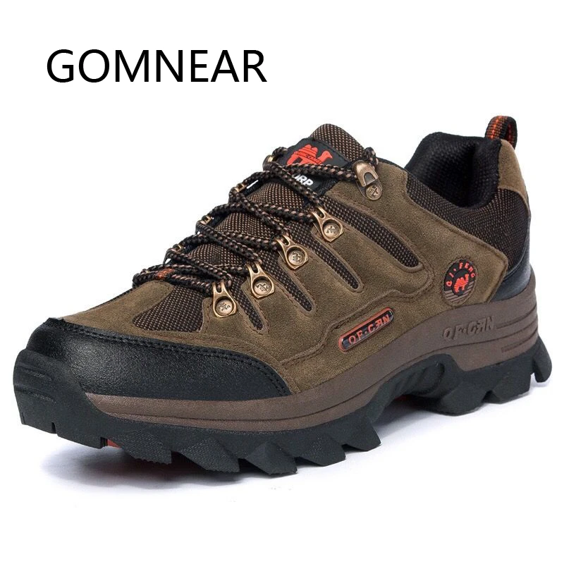 GOMNEAR الشتاء رياضية للرجال التكتيكية الأحذية في الهواء الطلق السياحة المشي الصيد الجمل الأحذية تنفس التخييم رجل رياضة
