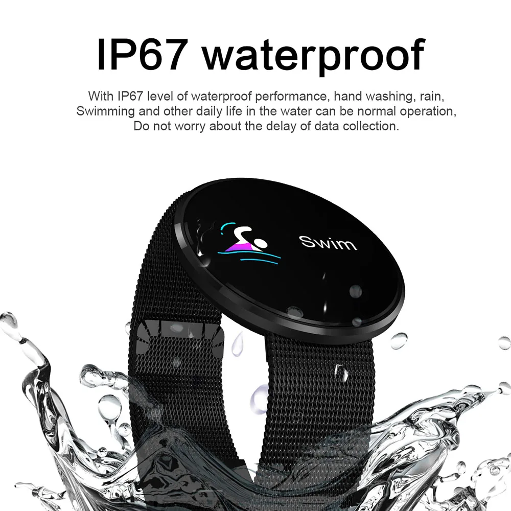

Smart Bracelet Heart Rate Monitor Waterproof Fitness Tracker Bluetooth Watch Band For Android IOS women men Wristband