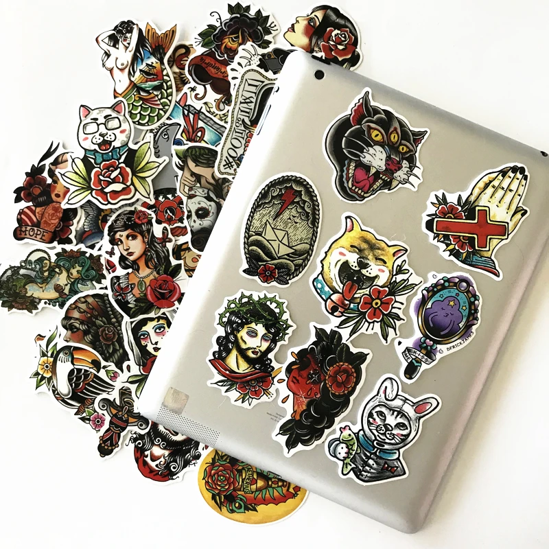 TD ZW 50Pcs/lot Old School Tattoo Girl Stickers For Snowboard Laptop Luggage Car Fridge DIY Styling Vinyl Home Decor Pegatina TD ZW 50Pcs/lot Old School Tattoo Girl Stickers For Snowboard Laptop Luggage Car Fridge DIY Styling Vinyl Home Decor Pegatina