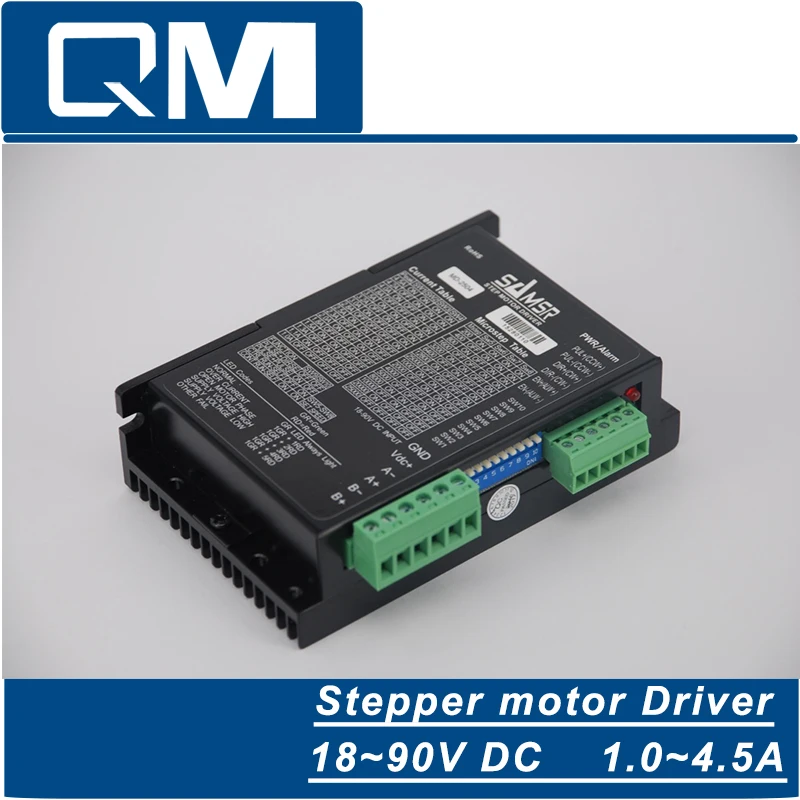Высокоточный 2-фазный шаговый драйвер MD2504 fit NEMA 17-23 мотор 18-90VDC выход 1.0A-4.5A cnc насос