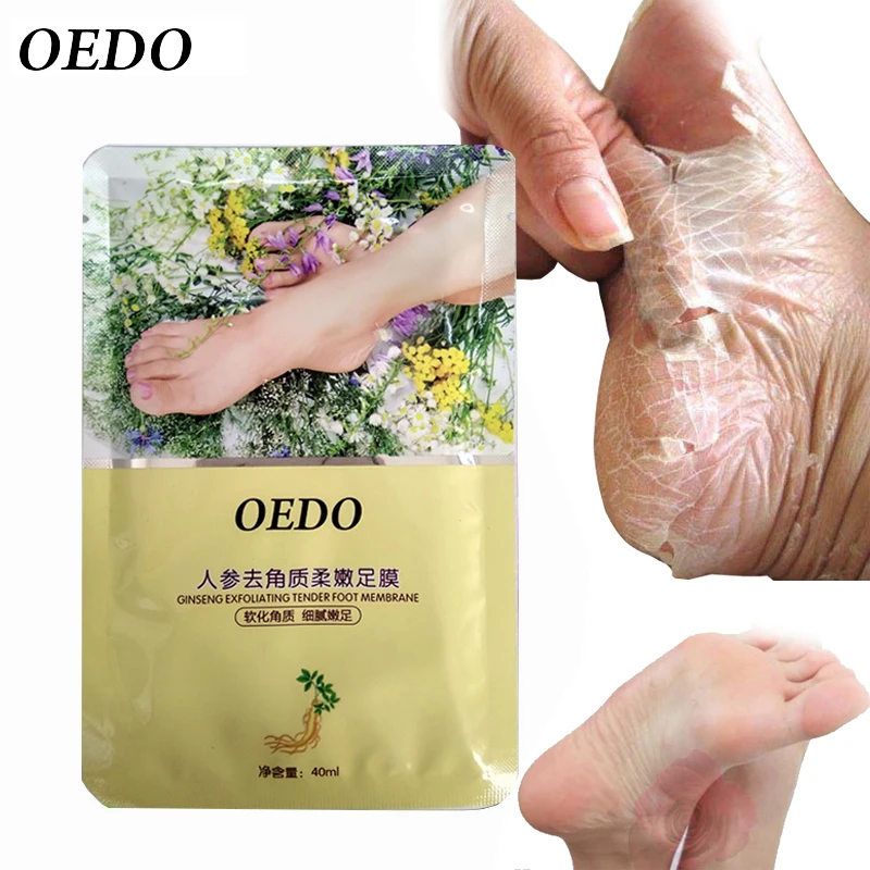 

2pcs=1bag=1pair Hot Sales Foot Mask Exfoliation Feet Spa Dead Skin Cuticle Remover Care For Heels Exfoliating Foot Care Socks