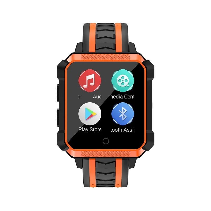 orange Мужские Смарт-часы водонепроницаемый браслет Android 4G Bluetooth gps спортивный браслет Android водонепроницаемый Mtk6737 камера открытый компас - Цвет: orange