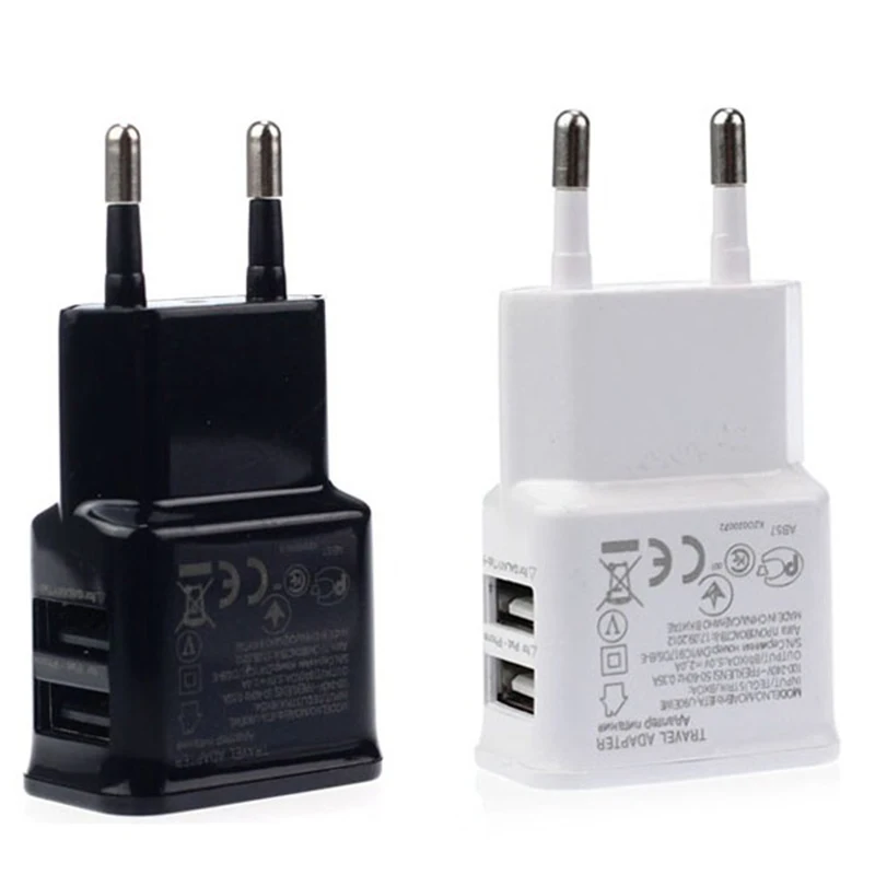 2.1A/1A двойной 2-Порты и разъёмы USB сетевой адаптер Зарядное устройство ЕС Разъем для samsung iphone PDA MP3 MP4 планшетный ПК Дорожная зарядка с USB Powered - изображение