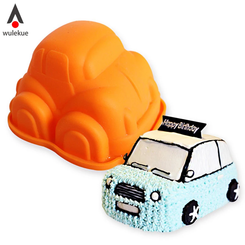 

WULEKUE 3D Silicone Car Shape DIY Cake Chocolate Fondant Manual Mold Decorating Party Baking Tools
