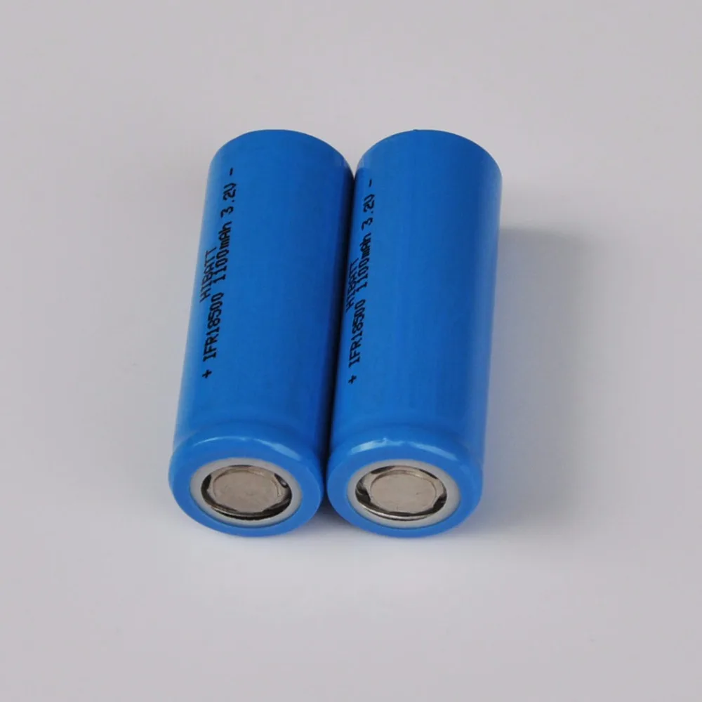 

2-10PCS 3.2V 18500 rechargeable lithium battery LiFePo4 cell 1100mah for solar LED light