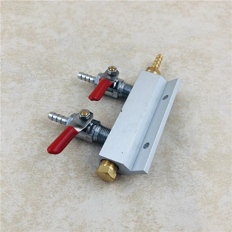 2 Way газовая рампа распределение CO2 Splitter самогон проект пива обратные клапаны