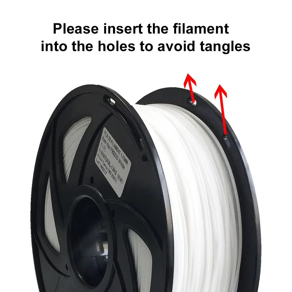 Goedkoop 2019 Nieuwe 3D Printer Onderdelen 1 KG roll 1.75mm PLA Filament Plastic Wit Zwart Kleur 3D Afdrukken Materialen