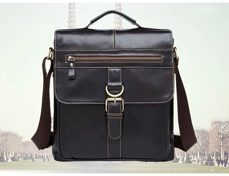 MJ Men's Bags High Quality Genuine Leather Messenger Bag Male Bags Original Real Leather Crossbody Bag Shoulder Handbag (1)