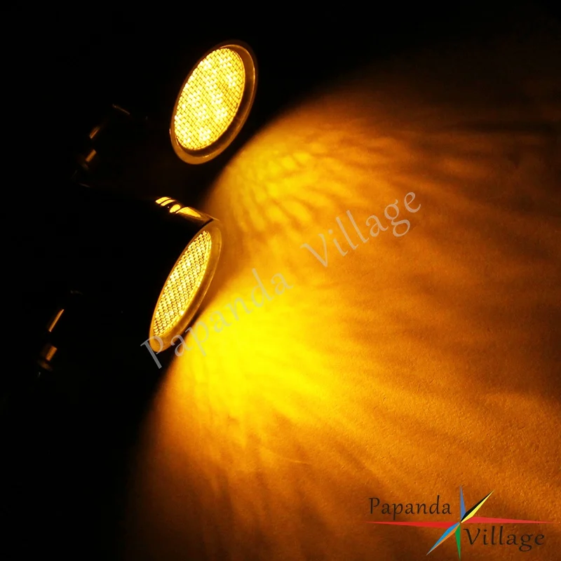 Papanda мотоциклетные латунные 12 В светодиодный винтажные указатели поворота Янтарный мигалка мигающий светильник для Harley Bobber Chopper