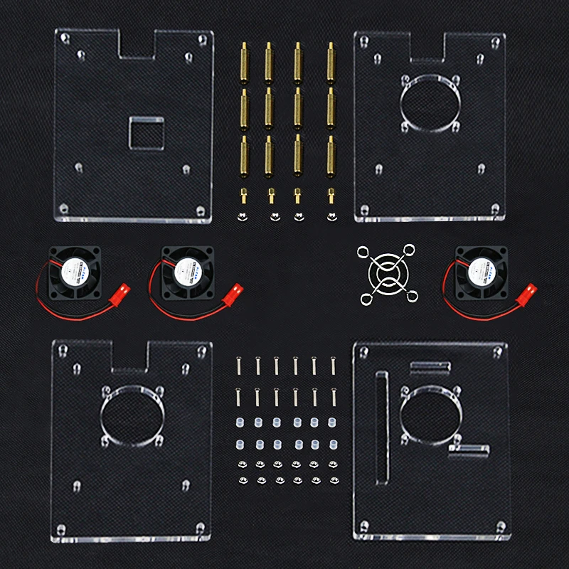 Для Raspberry Pi 4 многослойный акриловый чехол 2/3 слой s Box Shell с корпусом вентилятора процессора для Raspberry Pi 3 Model B 3B Plus 2B