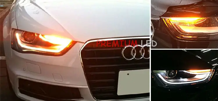 IJDM PW24W светодиодный Желтый Янтарный без ошибок PWY24W светодиодный лампы для Audi A3 A4 A5 Q3 VW MK7 Golf CC Ford Fusion передние указатели поворота