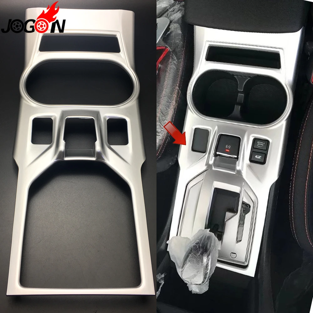 

1pcs/set For Subaru XV 2018 2019 Hatchback Car Styling Interior Console Gear Shift Panel Water Cup Cover Trim Matte ABS Chrome