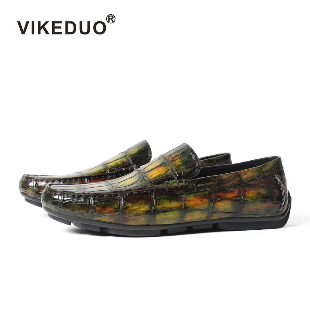 Туфли Vikeduo мужские ручной работы роскошные модные дизайнерские мокасины | Повседневная обувь -32846582987