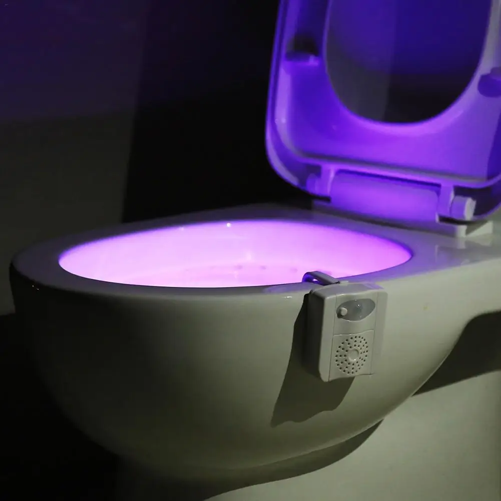 IP65 Universal UV Lamp Motion Sensor Automatic LED Toilet Night Light Color Changing