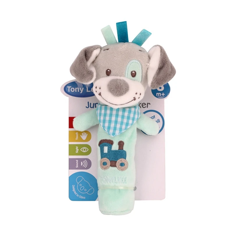 

Cartoon Baby Rattles Animal Print Baby Lathe Hanging Ring Rattle Crib Hanging Baby Stroller Toys Teethers Stuffed Doll