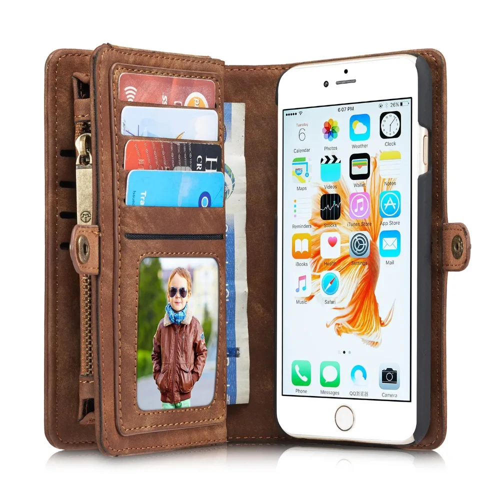 bilder für CaseMe Luxury Leather Wallet Case für iPhone 6 7 Flip-telefon fällen Leder Capinha Coque Fall für Apple iPhone 6 S Plus Fall abdeckung bilder für CaseMe Luxury Leather Wallet Case für iPhone 6 7 Flip-telefon fällen Leder Capinha Coque Fall für Apple iPhone 6 S Plus Fall abdeckung