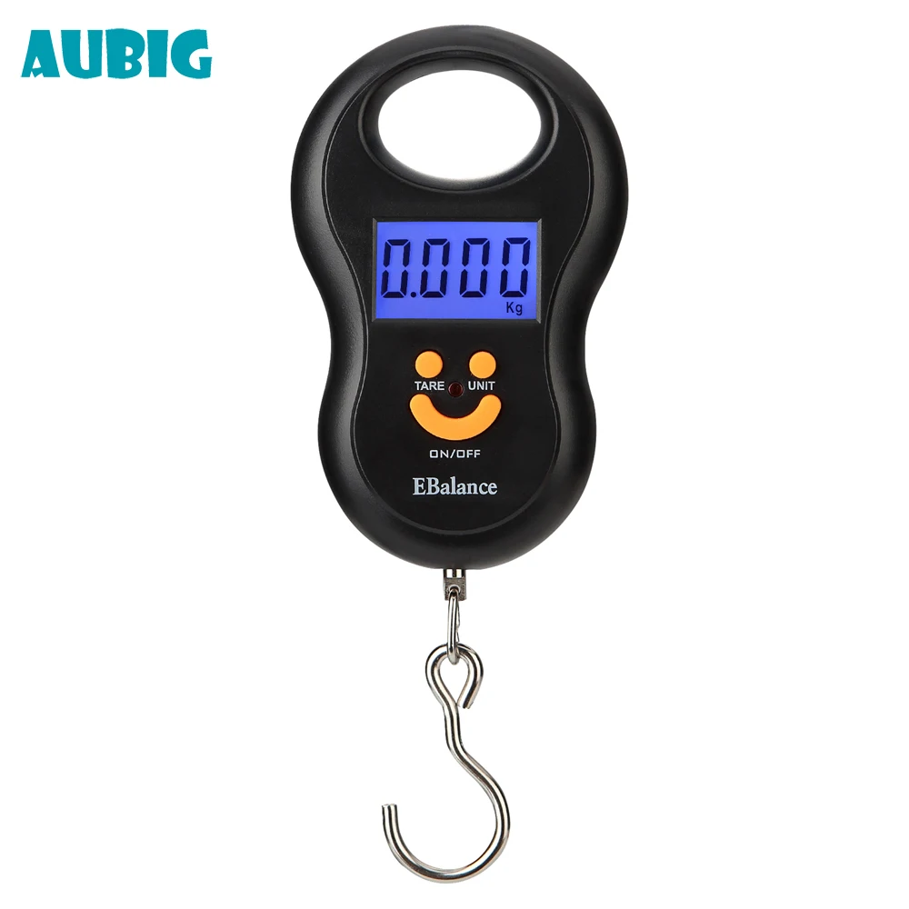 AUBIG Fish вес миниатюрные весы Карманный Портативный 50 кг ЖК Цифровые подвесные