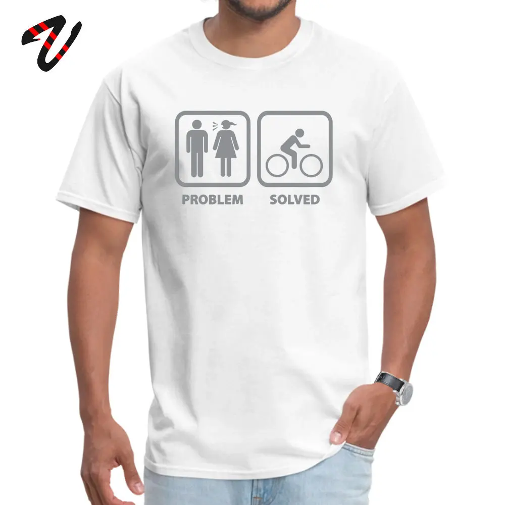 

Problem Solved Men T Shirts Cute As Hell Crazy Tops TShirt Funky Slogan Streetwear Custom For Adult Moto Biker Gift T-shirts