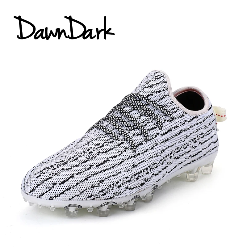 

Men Soccer Shoes Outdoor Spring Summer Male HG Football Sneakers Black Gray Lace Up Man Football Boots