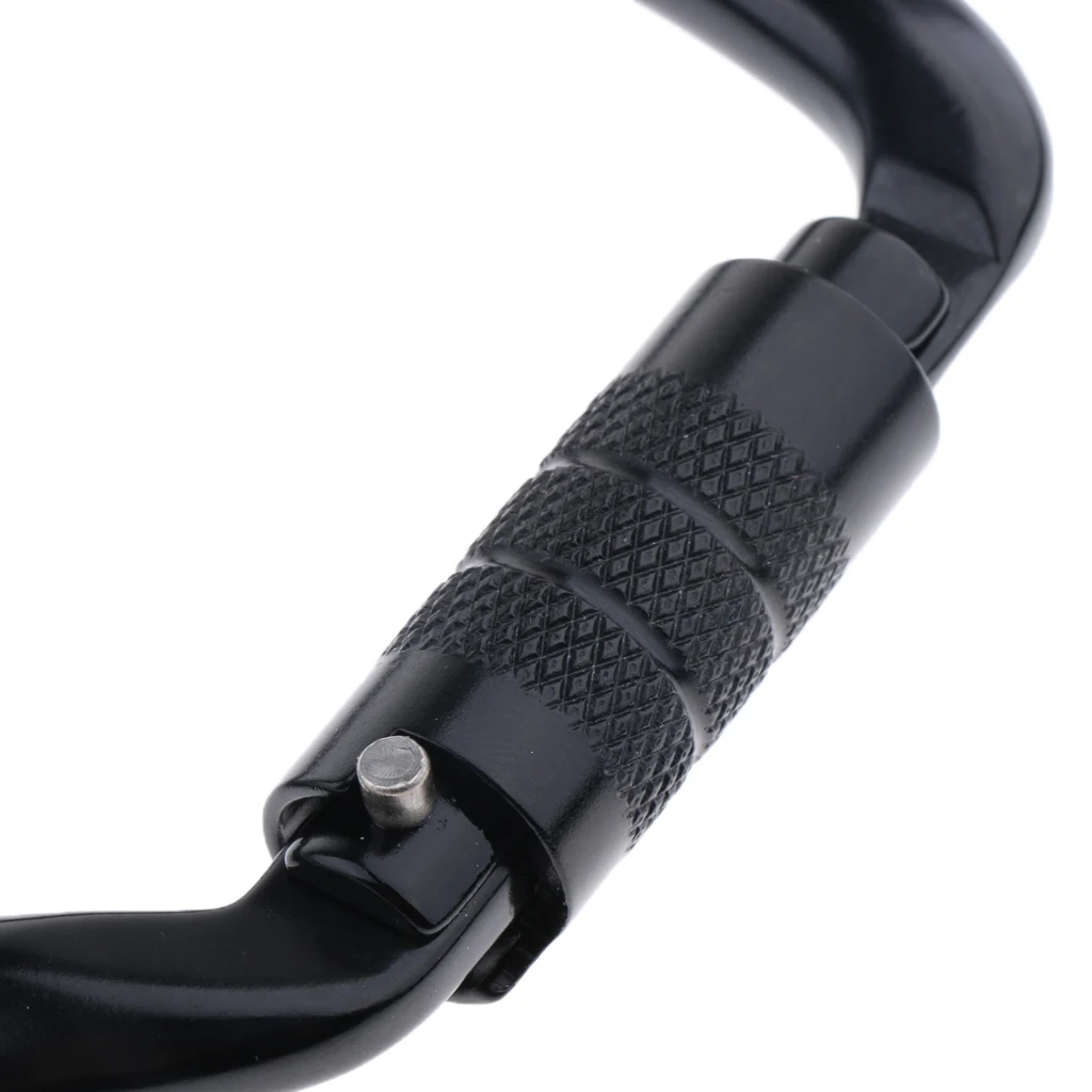 28KN D Shape Carabiner Locking Spring Snap Hook Outdoor Rescue Arborist Mountaineer Equipment Camping Hiking Climbing Accessory