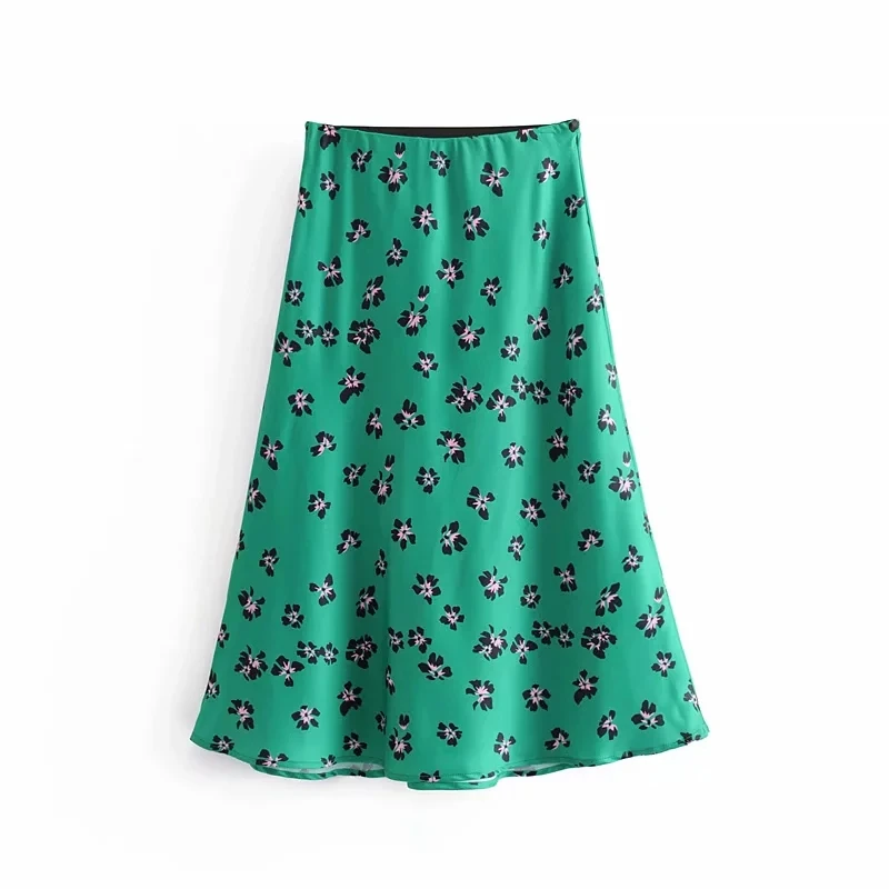 Фото Klacwaya женская зеленая пятнистая юбка в стиле бохо 2019 Летняя Пляжная Женская