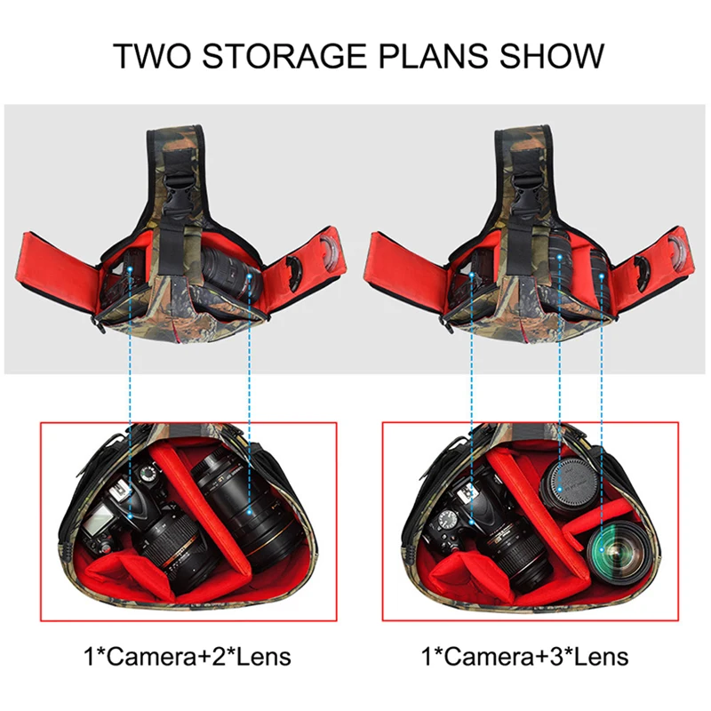 Камера видео Слинг Сумка рюкзаки водонепроницаемый нейлон Открытый путешествия цифровой DSLR сумка с ударопрочный вкладыш для Canon 80D Nikon sony
