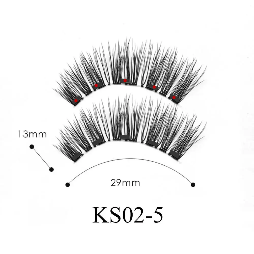 Дизайн, магнитная жидкая подводка для глаз с пятью магнитными накладными ресницами, водостойкие, легко носить, набор магнитных ресниц - Цвет: 9
