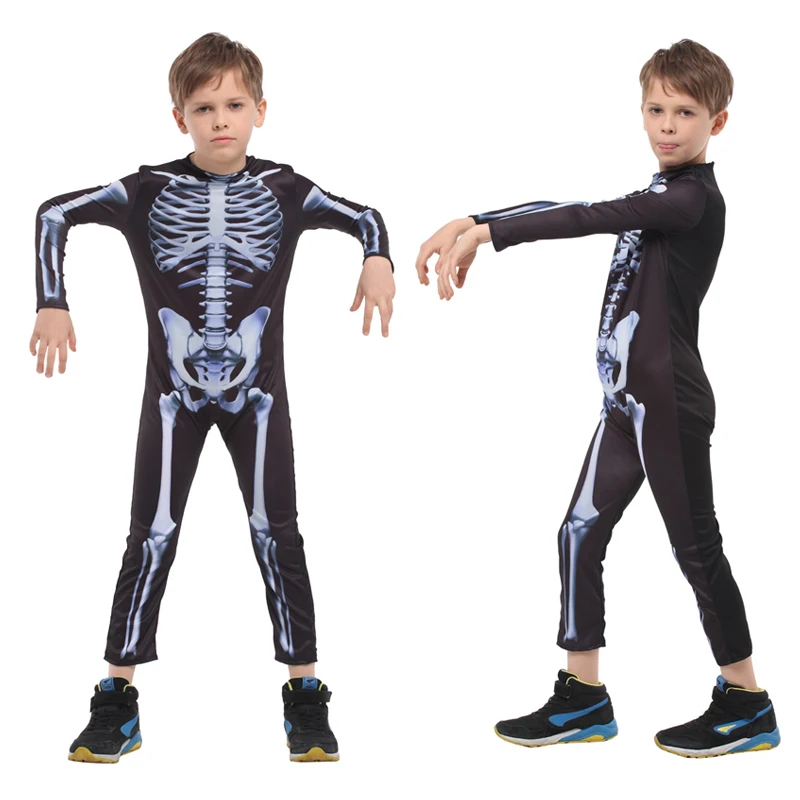 

Halloween Children Skeleton Cosplay Costume Skull Skeleton Ghost Clothes Devil Mask Kids Boys girl Carnival Masquerade dress up