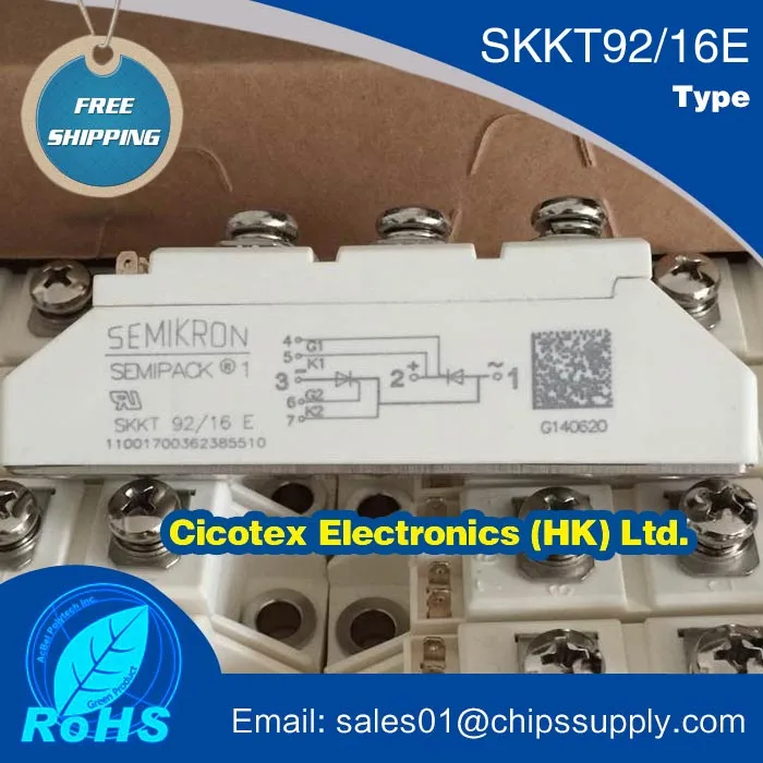 1PCS SKKT92//16E Encapsulation:MODULE,SEMIPACK1 Thyristor Diode Modules