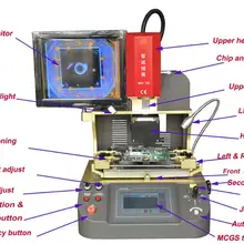 3 зоны 4200 Вт wds 720 BGA/SMD паяльная станция с MCGS сенсорным экраном для ремонта мобильных IPhone