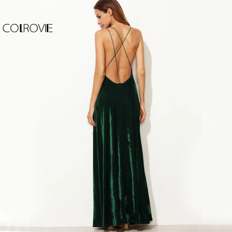 Green Velvet Dress