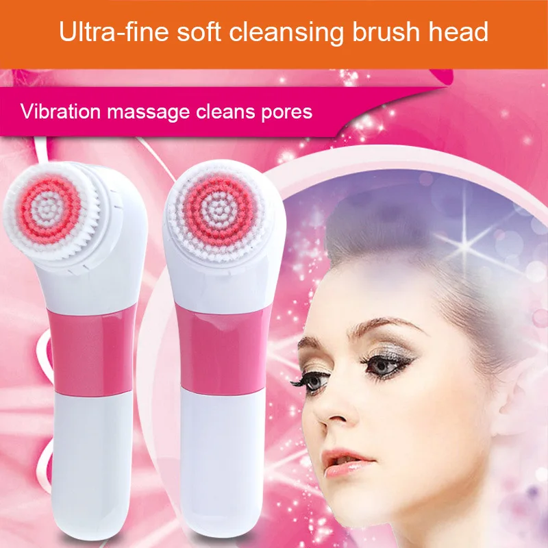 4 In 1 Electric Rotating Facial Face Cleanser Brush Machine Soft