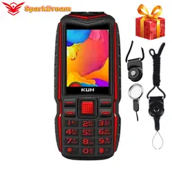 KUH T3 внешний аккумулятор, телефон, две sim-карты, камера, MP3, двойной фонарик, большой голос, 2,4 дюймов, прочный, ударопрочный, дешевый мобильный