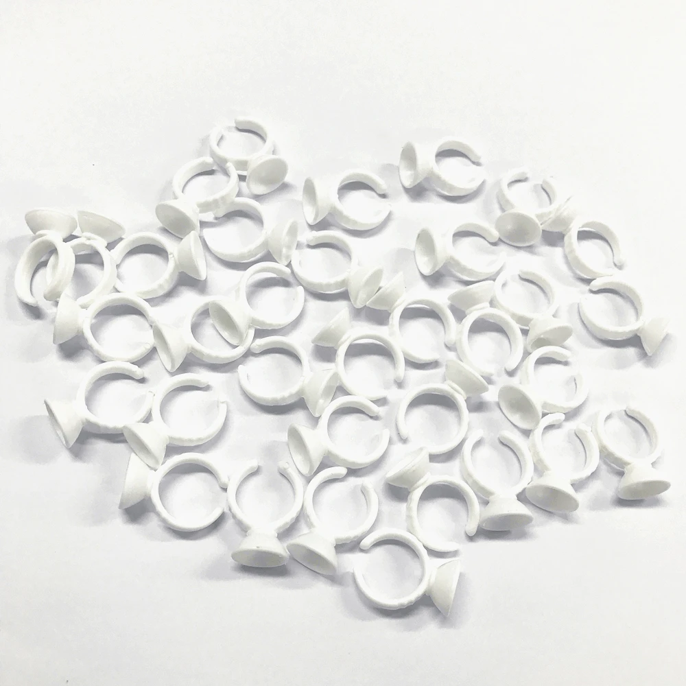 

200pcs/bag Disposable Eyelash Extension Glue Ring Adhesive Pallet Holder Glue Tools Free Shipping
