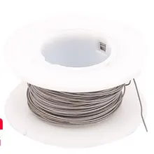 Uxcell новейший титановый 10 м/32,8фт 0,4 мм средний провод 26AWG Электрический нагреватель нагревательный кабель 42x20 мм серый