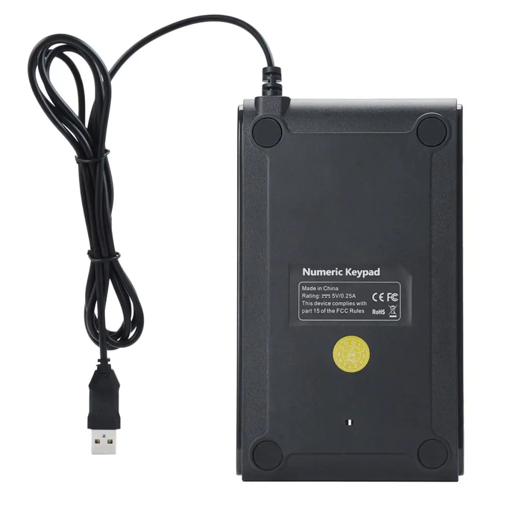 USB 19 Keys Number Pad Mini Numeric Keypad Keyboard Backlight For Laptop