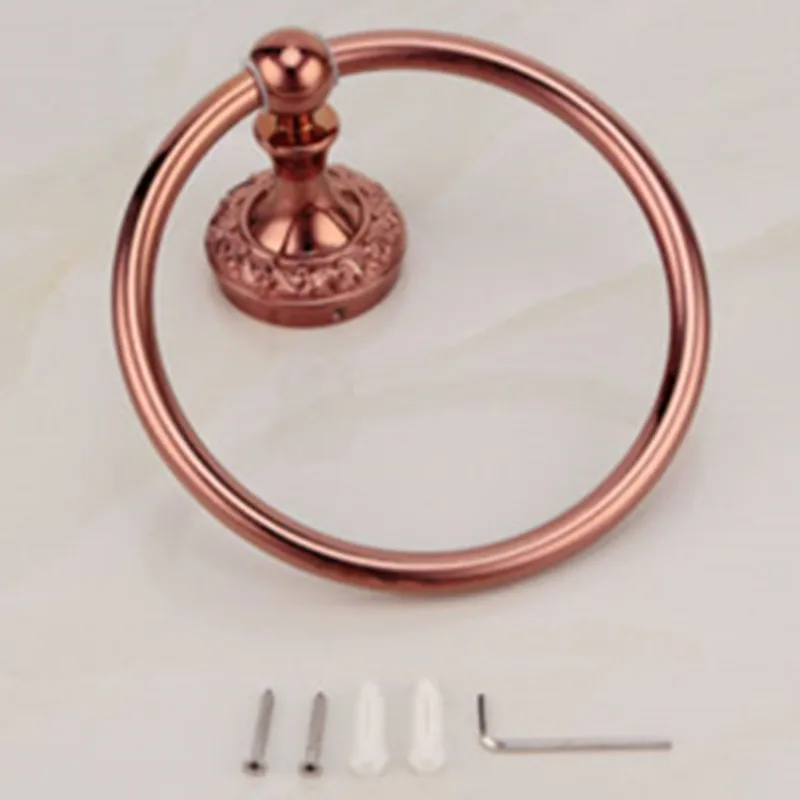 Homedec космическое алюминиевое розовое золото полотенце кольцо для ванной Круглые ретро-полотенце вешалка